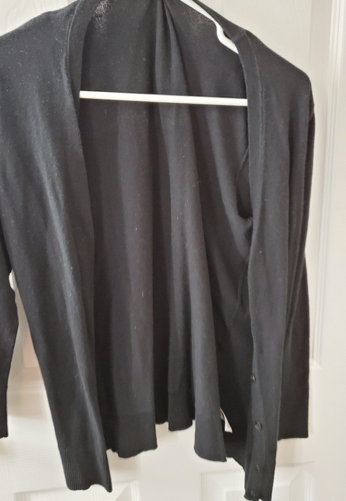 Merona Black cardigan w buttons, medium